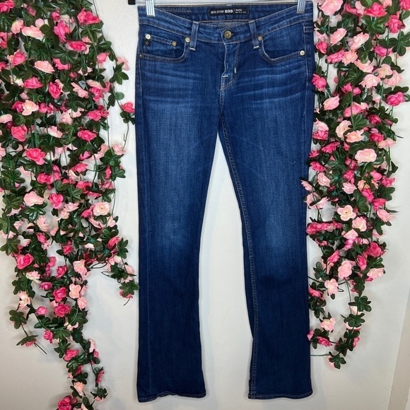 Big Star Denim - 🌹Big Star 1974 Hazel Mid Rise Boot Jeans Dark Wash Blue Women’s 27L Casual